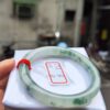 頂級放光玻璃種飄花正圈圓骨手鐲