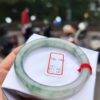 頂級放光玻璃種飄花正圈圓骨手鐲