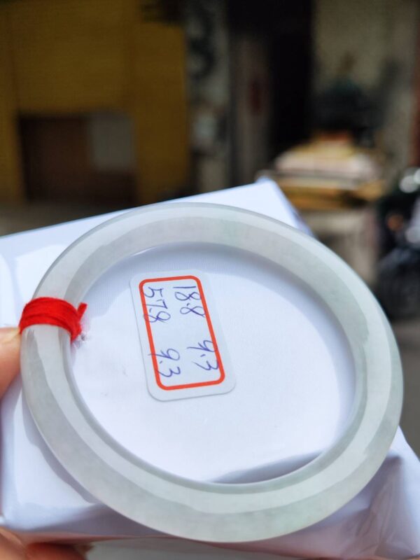 冰玻種白月光正圈圓骨手鐲