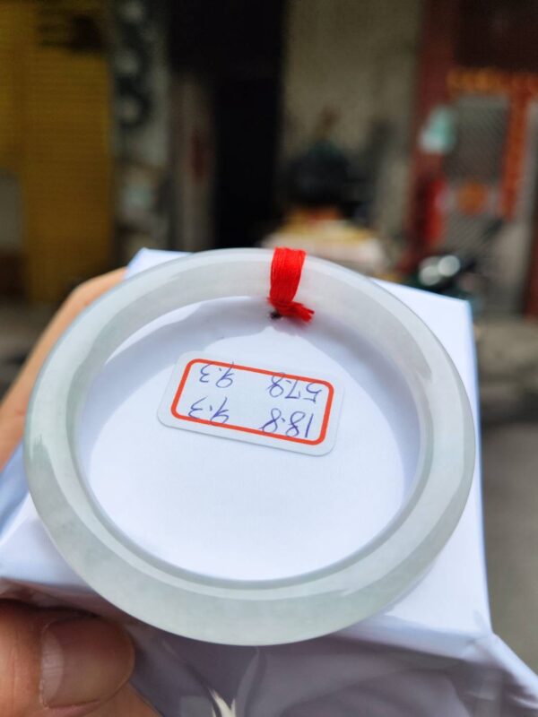 冰玻種白月光正圈圓骨手鐲