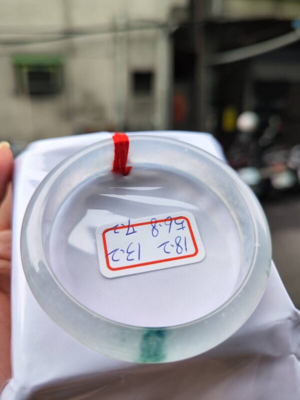 頂級放光玻璃種飄花正圈手鐲
