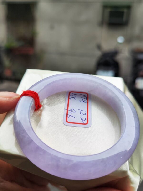 冰透的粉紫羅蘭正圈厚庄手鐲