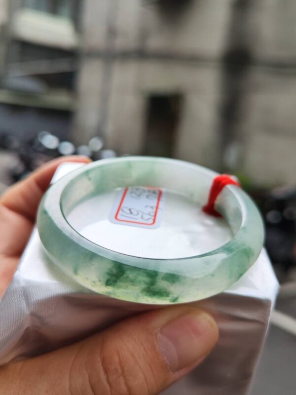 頂級放光玻璃種飄花正圈手鐲