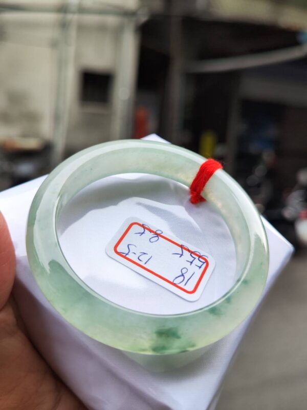 頂級放光玻璃種飄花正圈手鐲
