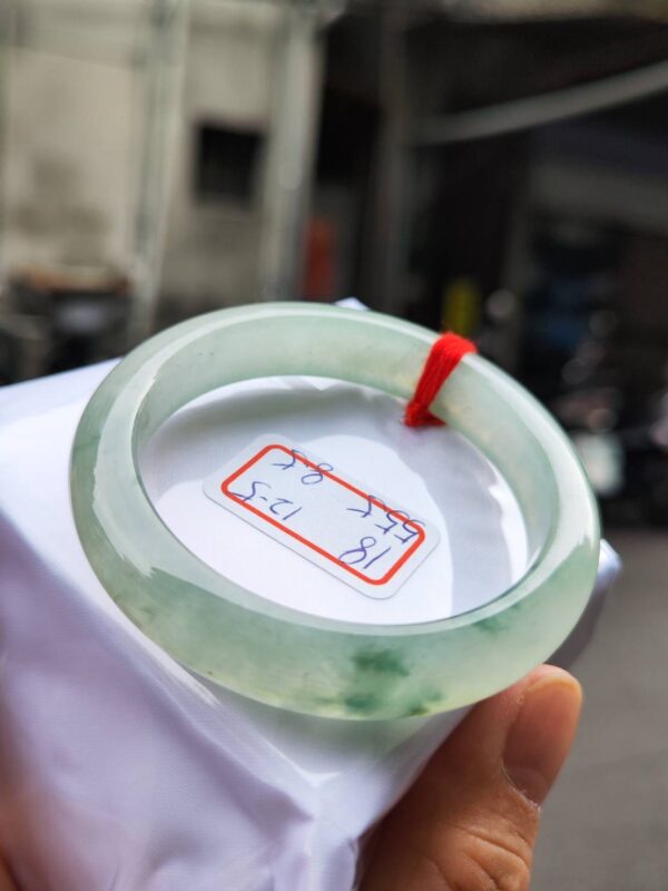 頂級放光玻璃種飄花正圈手鐲