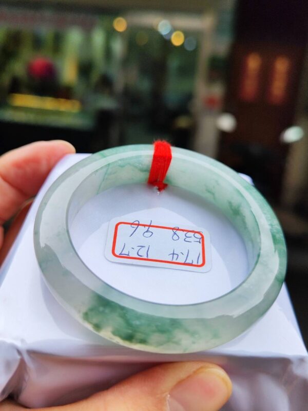 頂級放光玻璃種飄花正圈超級厚庄手鐲