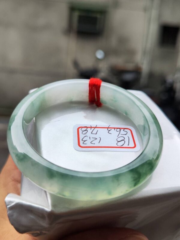 頂級放光玻璃種飄花正圈手鐲