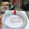 頂級放光玻璃種三彩飄綠花正圈手鐲