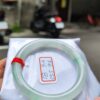放光玻璃種飄綠花正圈手鐲