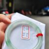 放光玻璃種飄綠花正圈手鐲