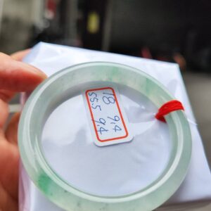 放光玻璃種飄綠花正圈手鐲