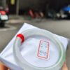 天然緬甸玉A貨 (( 玻璃種))飄花正圈圓骨手鐲