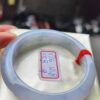 天然緬甸玉A貨 冰透紫羅蘭飄花正圈厚庄手鐲