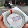 天然緬甸玉A貨 (( 冰種))飄綠正圈圓骨手鐲