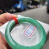 天然緬甸玉A貨 滿陽綠正圈手鐲