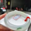 天然緬甸玉A貨 放光玻璃種飄花正圈厚庄手鐲