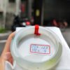 天然緬甸玉A貨 放光玻璃種飄花正圈厚庄手鐲