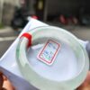 天然緬甸玉A貨 放光玻璃種飄綠花正圈厚庄手鐲