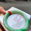 天然緬甸玉A貨 飄陽綠正圈圓骨手鐲