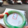 天然緬甸玉A貨 飄陽綠正圈圓骨手鐲
