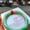 天然緬甸玉A貨 飄陽綠正圈圓骨手鐲