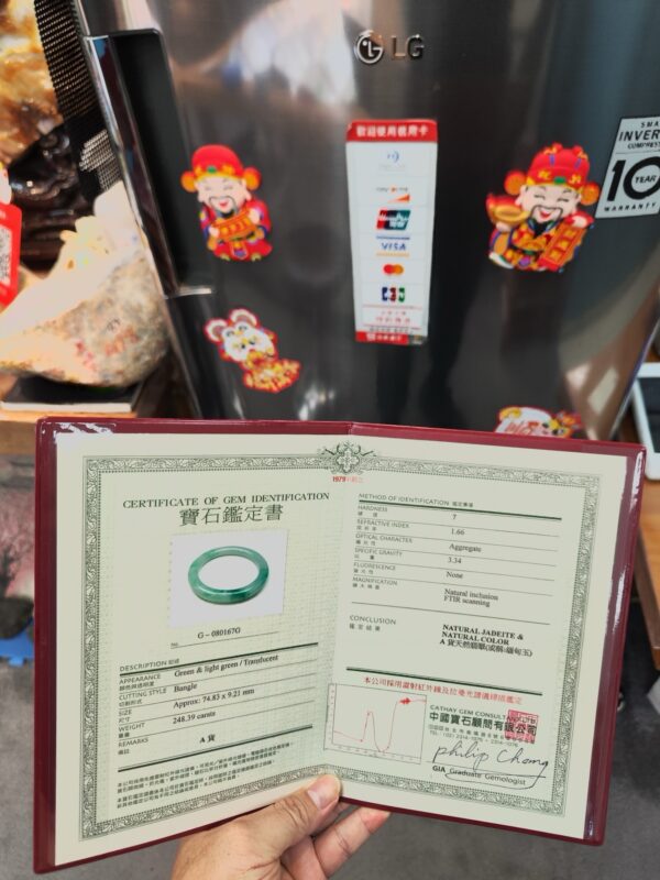 天然緬甸玉A貨 飄陽綠正圈圓骨手鐲