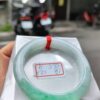 天然緬甸玉A貨 飄綠花正圈厚庄手鐲