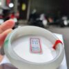 天然緬甸玉A貨 (( 冰種))飄綠花正圈手鐲