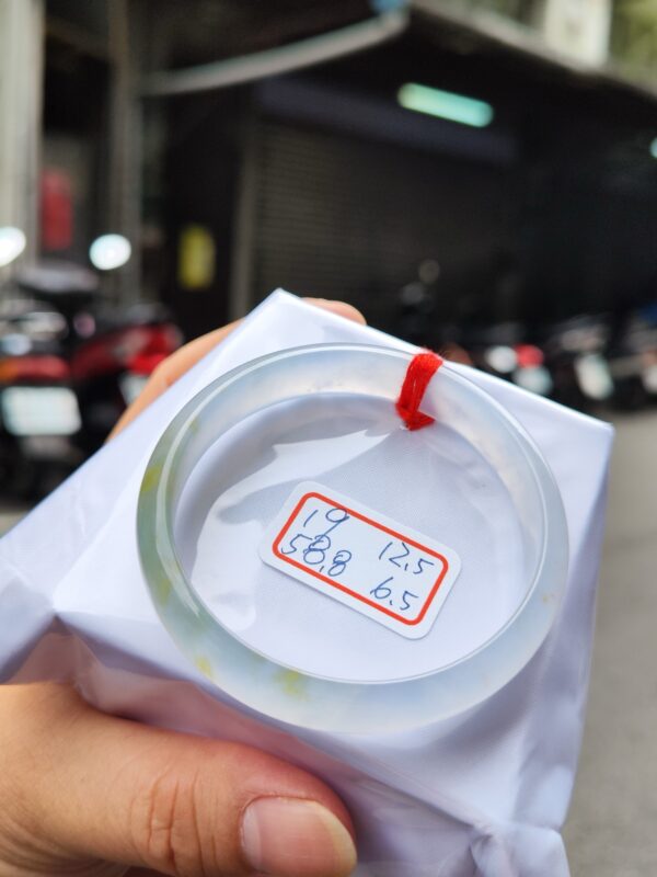 天然緬甸玉A貨 放光玻璃種飄蜜黃正圈手鐲