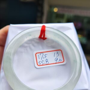 天然緬甸玉A貨 放光玻璃種飄花正圈厚庄手鐲