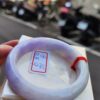 天然緬甸玉A貨 濃豔紫羅蘭春彩正圈厚庄手鐲