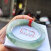 天然緬甸玉A貨 放光玻璃種飄花正圈厚庄手鐲