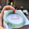 天然緬甸玉A貨 放光玻璃種飄花正圈厚庄手鐲
