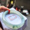 天然緬甸玉A貨 放光玻璃種飄花正圈厚庄手鐲