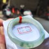 天然緬甸玉A貨 放光玻璃種飄花正圈厚庄手鐲