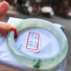 天然緬甸玉A貨 放光玻璃種飄花正圈厚庄手鐲