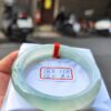 天然緬甸玉A貨 放光玻璃種飄花正圈厚庄手鐲