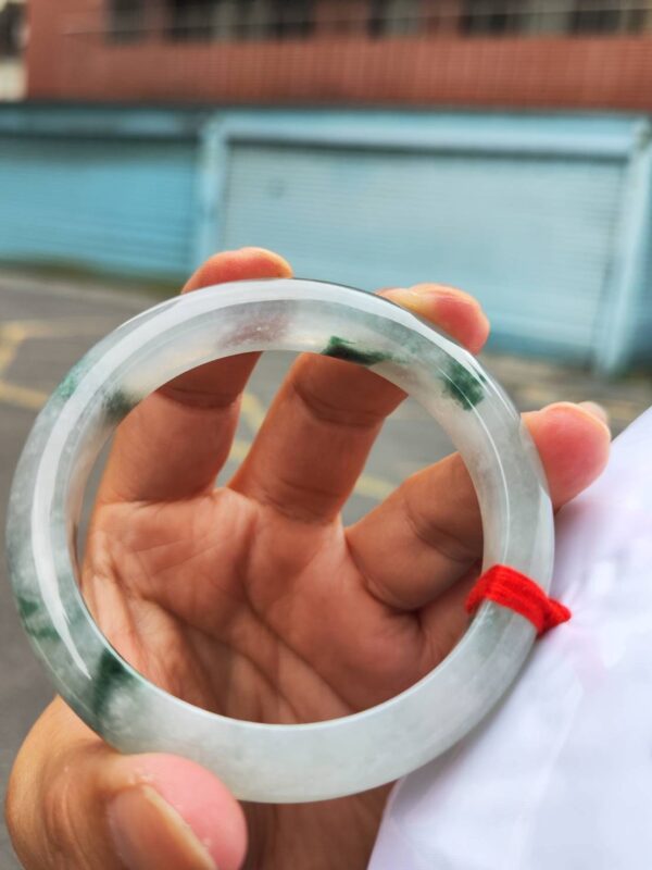 天然緬甸玉A貨 冰玻種厚庄正圈手鐲