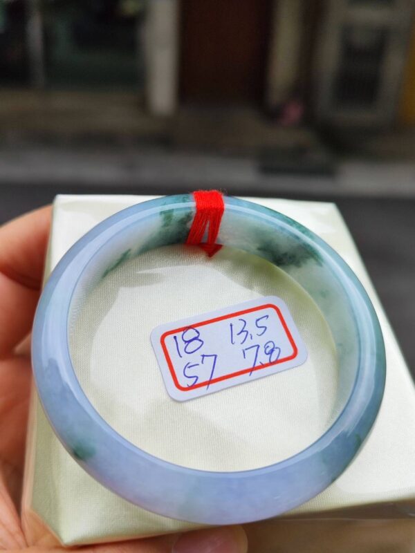 天然緬甸玉A貨  濃豔紫羅蘭正圈手鐲