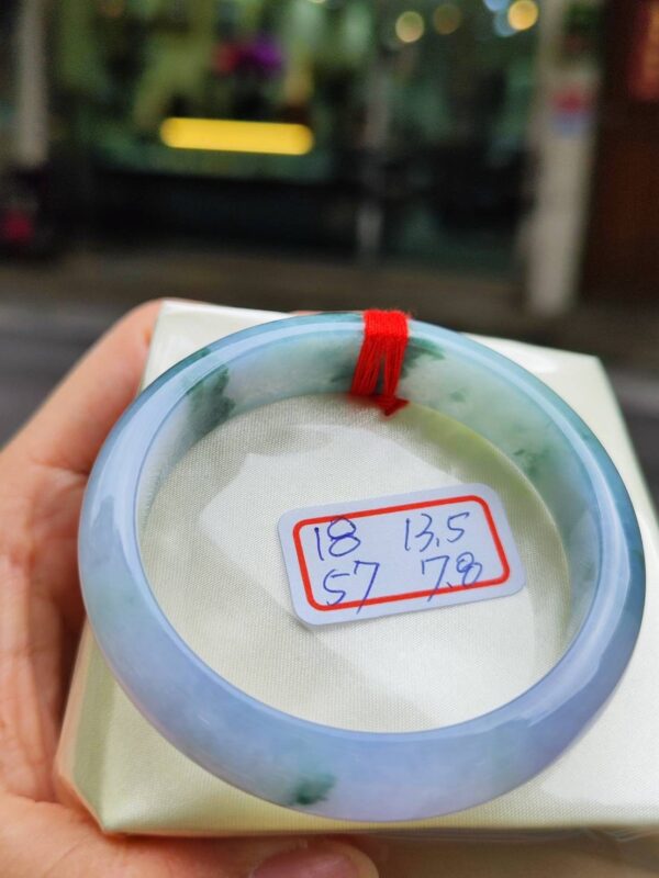 天然緬甸玉A貨  濃豔紫羅蘭正圈手鐲