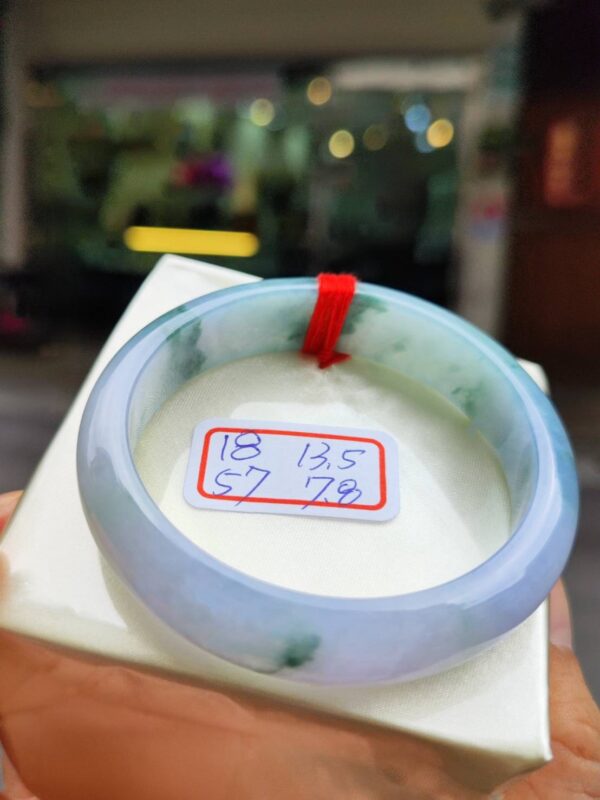 天然緬甸玉A貨  濃豔紫羅蘭正圈手鐲
