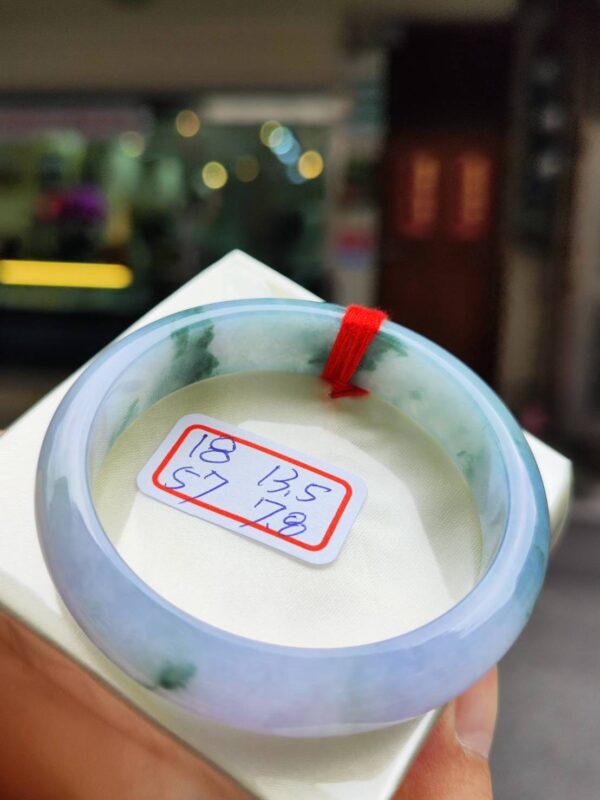 天然緬甸玉A貨  濃豔紫羅蘭正圈手鐲