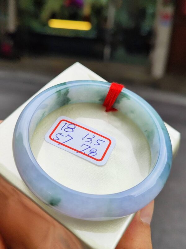 天然緬甸玉A貨  濃豔紫羅蘭正圈手鐲