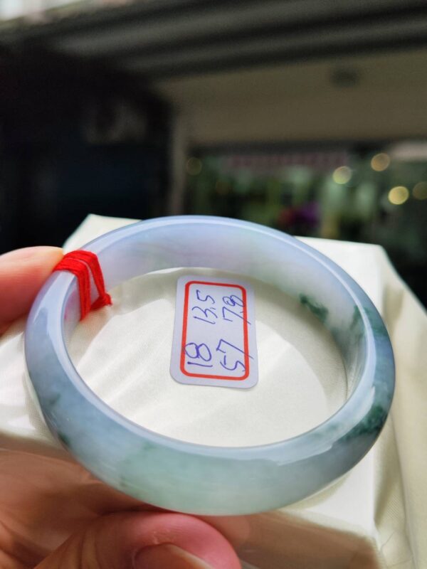 天然緬甸玉A貨  濃豔紫羅蘭正圈手鐲