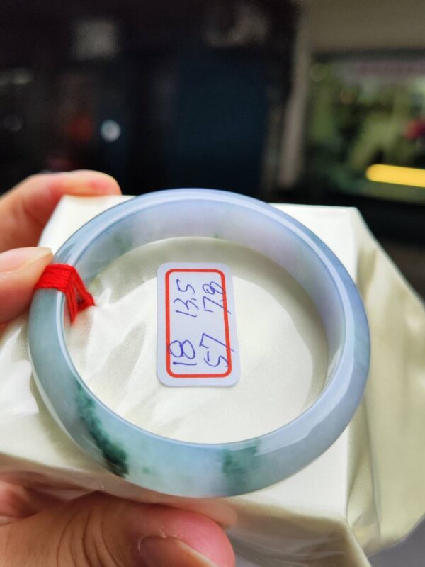 天然緬甸玉A貨  濃豔紫羅蘭正圈手鐲