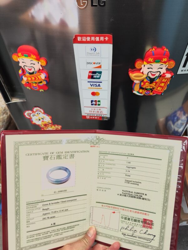 天然緬甸玉A貨  冰種紫羅蘭春彩正圈厚庄手鐲