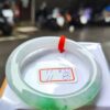天然緬甸玉A貨 (( 冰種))飄陽綠正圈圓骨手鐲