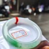 天然緬甸玉A貨 (( 冰種))飄陽綠正圈圓骨手鐲