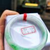 天然緬甸玉A貨 ((糯冰種))飄陽綠正圈厚庄手鐲