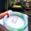 天然緬甸玉A貨 ((糯冰種))飄陽綠正圈厚庄手鐲